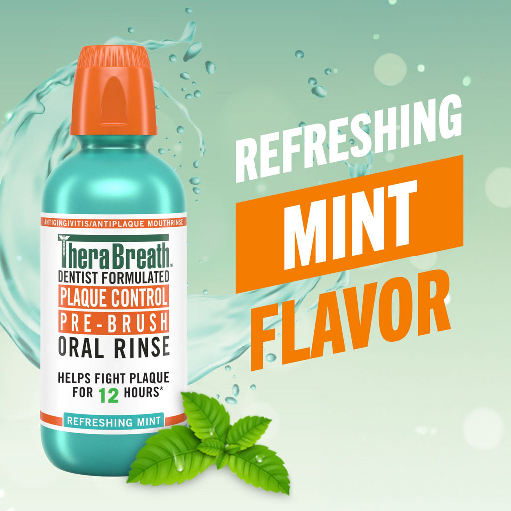 Plaque Control Pre-Brush Oral Rinse – Refreshing Mint Flavor – 16 OZ – 12 Pack (Save 15%)