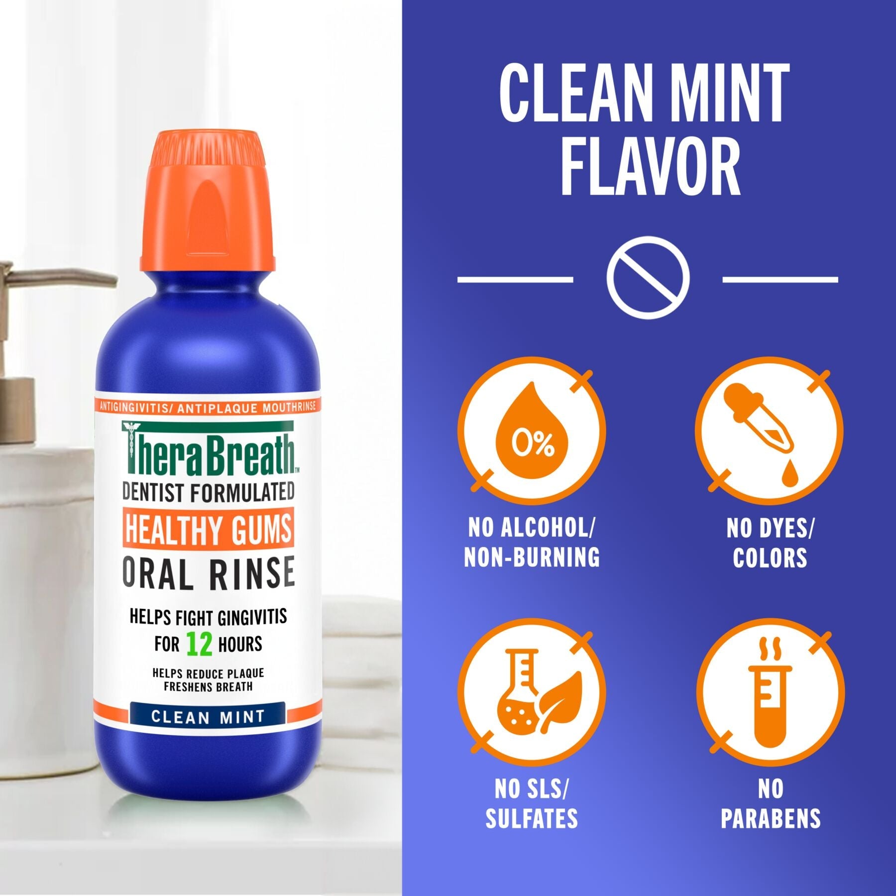 Healthy Gums Oral Rinse W/ Added CPC – Clean Mint