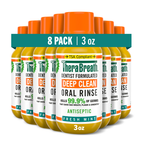 Deep Clean Oral Rinse – Fresh Mint – 3 OZ – 8 Pack