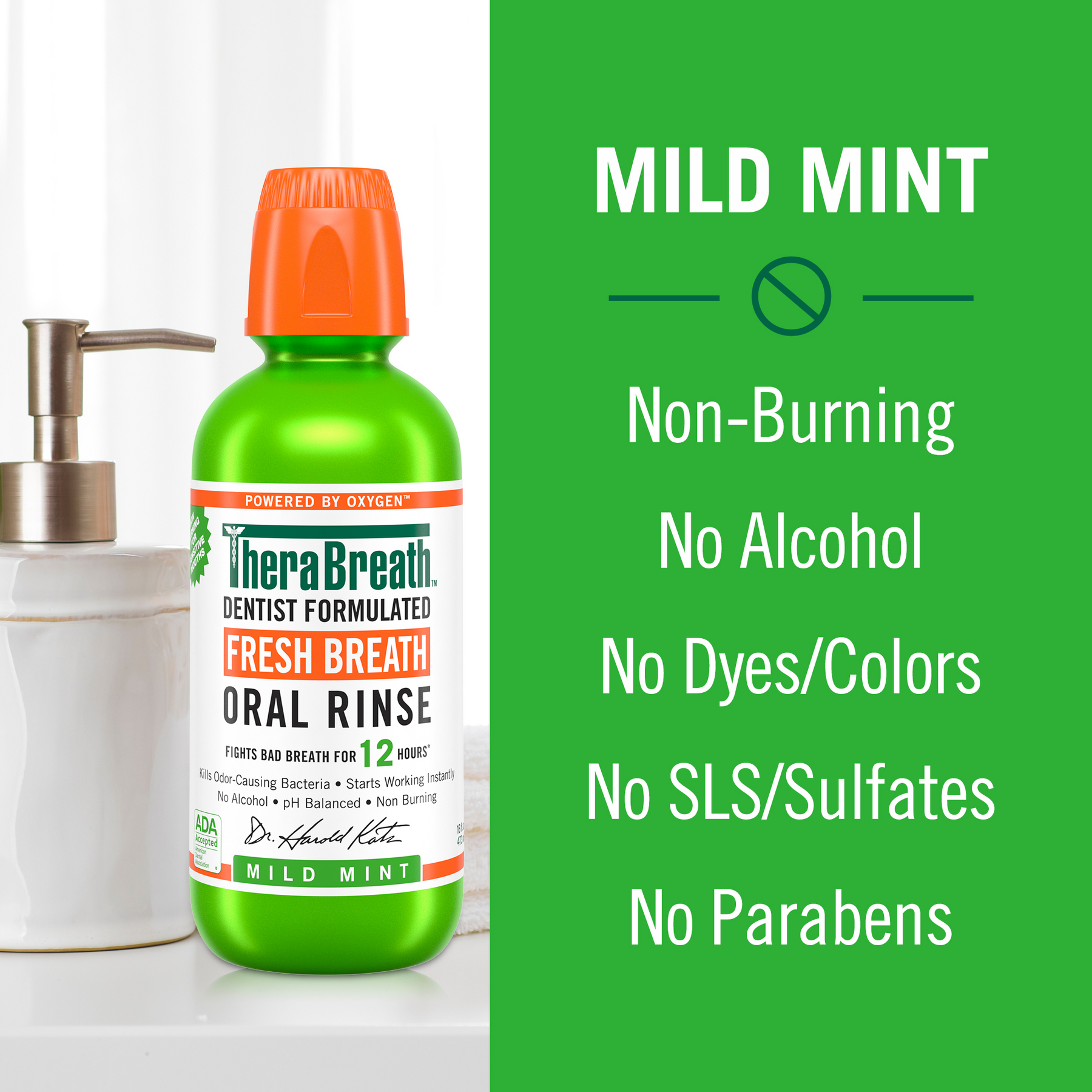 Fresh Breath Oral Rinse – Mild Mint – 33.8 OZ