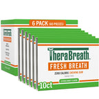 Fresh Breath Chewing Gum, Citrus Mint Flavor – 10 Count (Pack of 6)