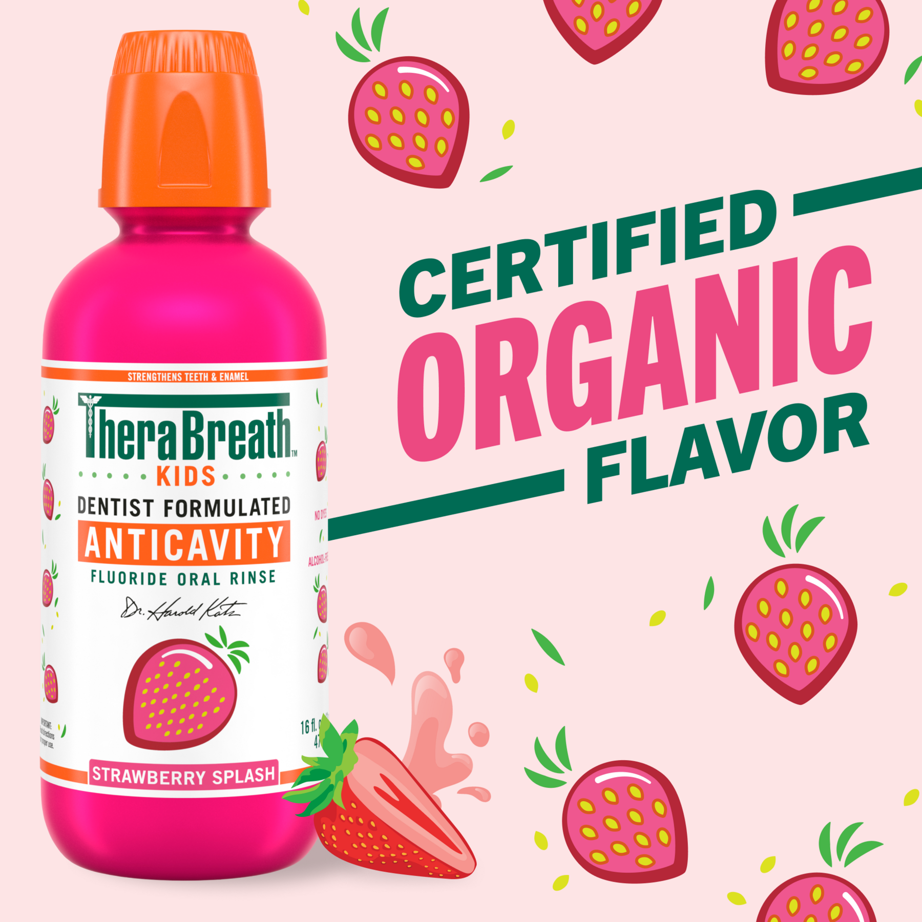 For Kids! Anticavity Oral Rinse – Strawberry Splash