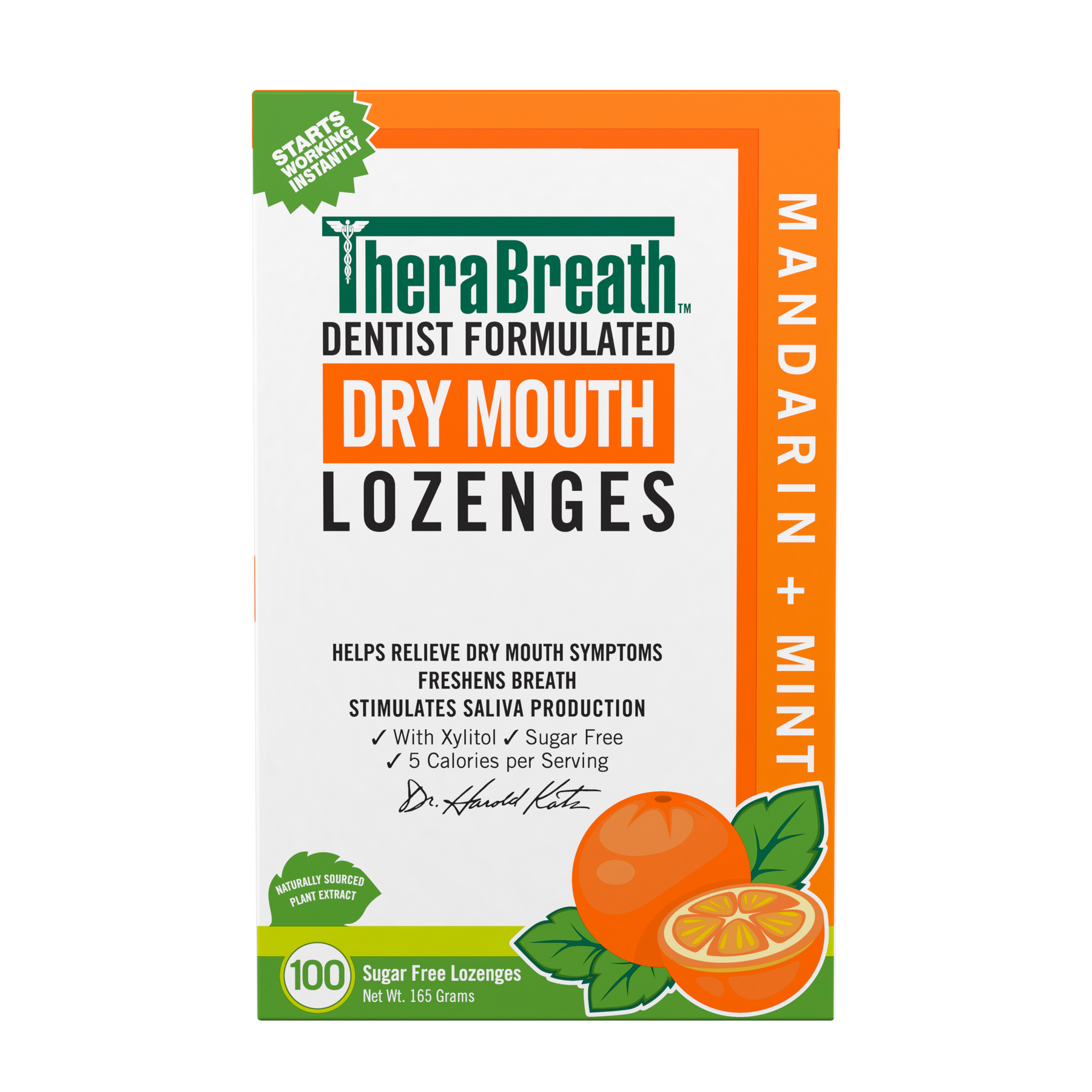 Dry Mouth Lozenges – Mandarin Mint – 100 CT