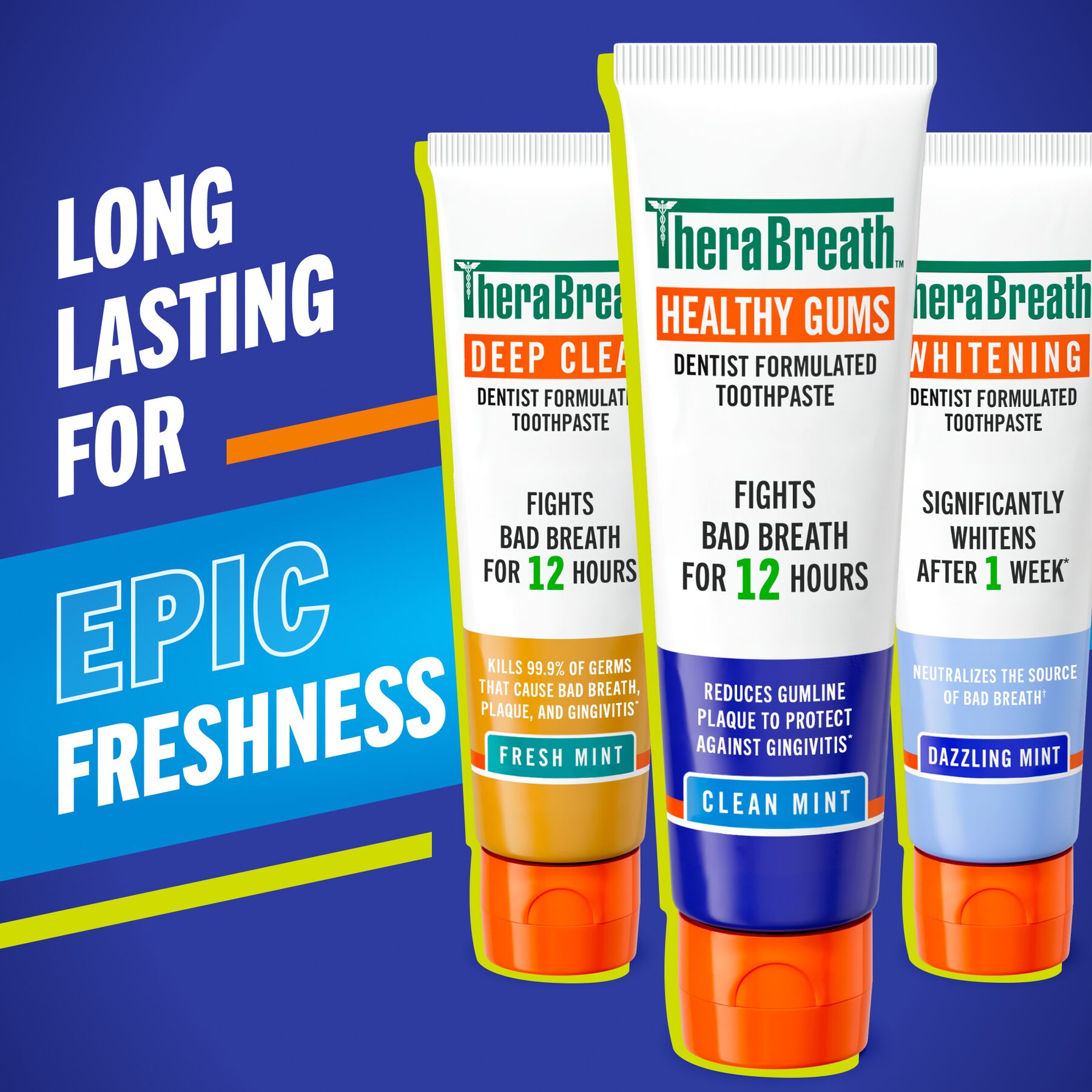 TheraBreath Healthy Gums Toothpaste, Helps Fight Gingivitis, Clean Mint – Single