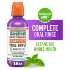 TheraBreath Complete Mouthwash, 6-In-1 Bene?ts, Alcohol-Free, Revitalizing Mint – 16 oz