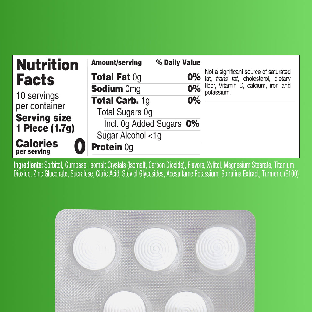 Fresh Breath Chewing Gum, Citrus Mint Flavor – 10 Count (Pack of 6)