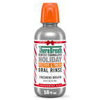 TheraBreath Limited Edition Holiday Festive & Fresh Oral Rinse, Peppermint Kiss – 16 oz