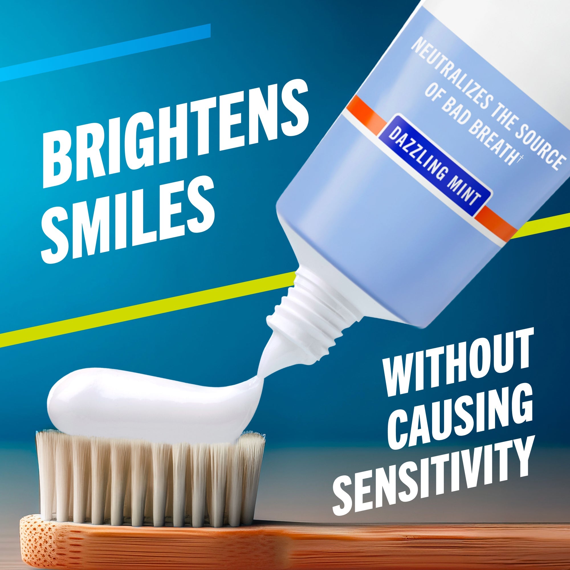 TheraBreath Whitening Toothpaste, Peroxide-Free & Anticavity, Dazzling Mint – Single