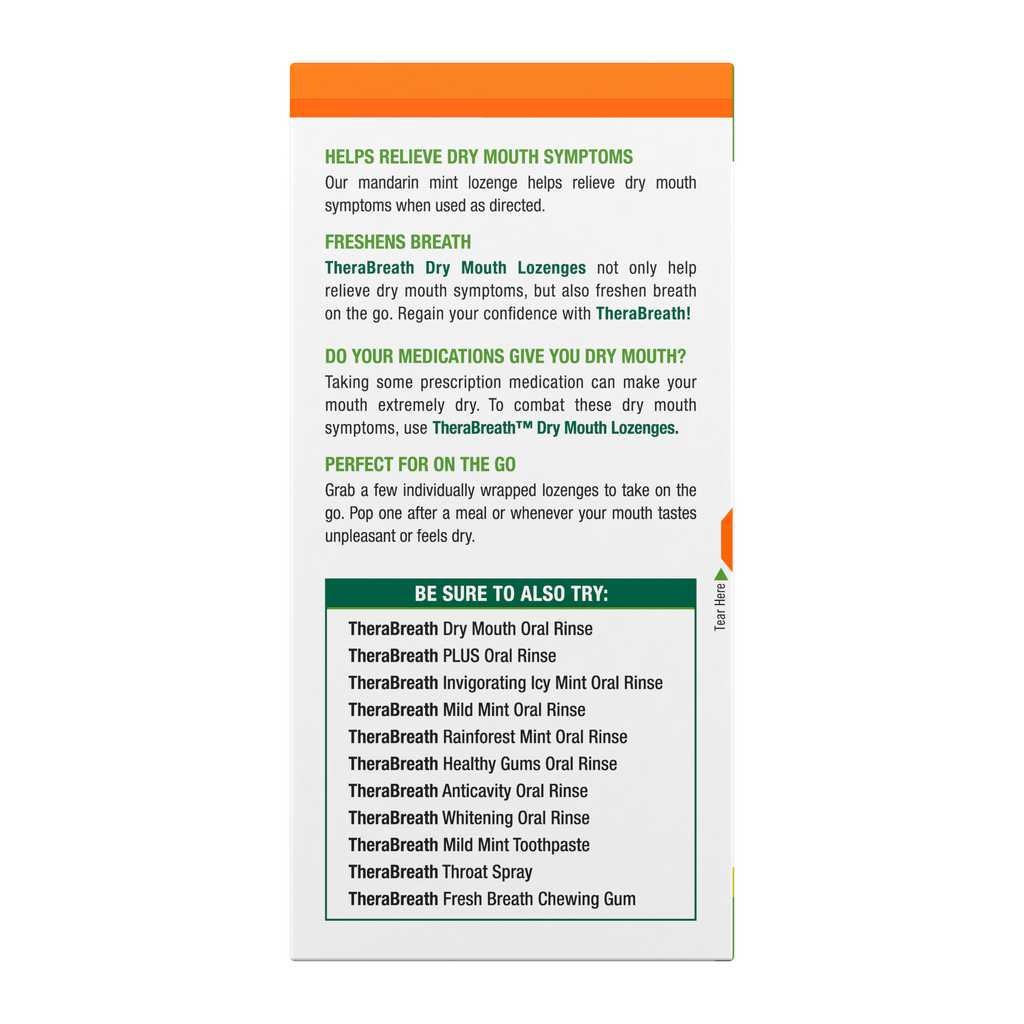 Dry Mouth Lozenges – Mandarin Mint