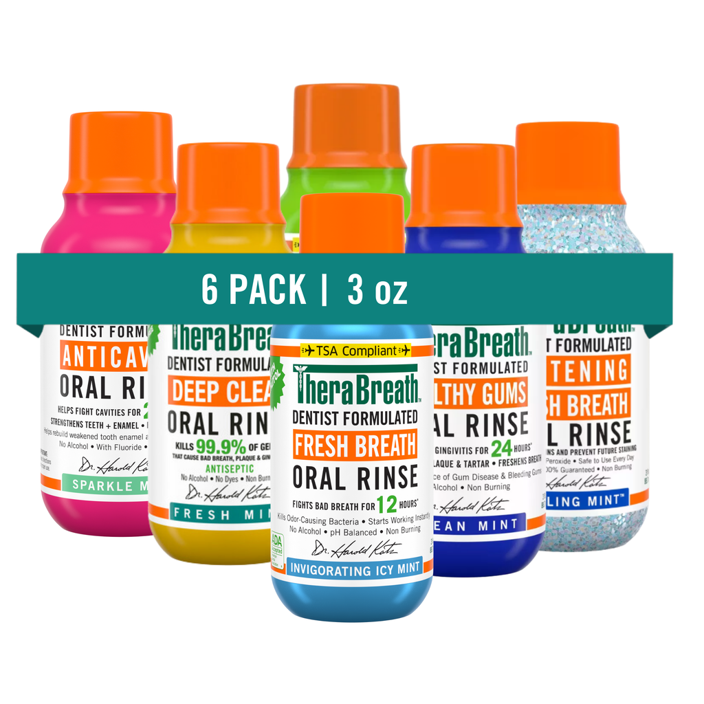 Travel-Size Mouthwash – TheraBreath Variety 6-Pack Bundle