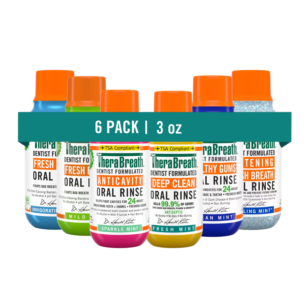 Travel-Size Mouthwash – TheraBreath Variety 6-Pack Bundle