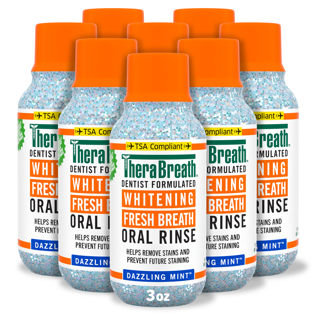Whitening Fresh Breath Oral Rinse – Dazzling Mint – 3 OZ – 8 Pack