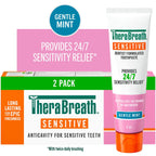 TheraBreath Sensitive Toothpaste, 24/7 Sensitivity Relief (1), With Fluoride For Anticavity Protection, Gentle Mint, 4 Oz – 2-Pack