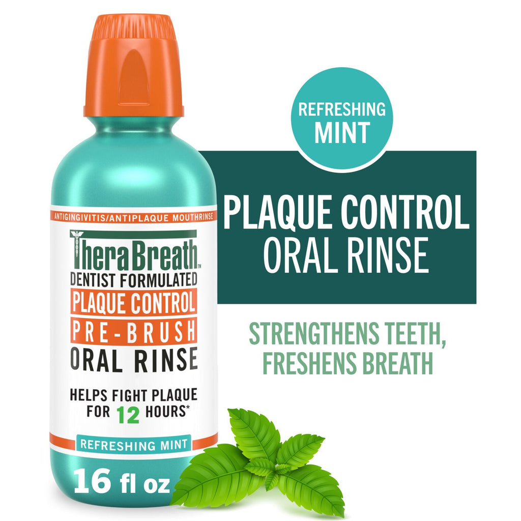 Plaque Control Pre-Brush Oral Rinse – Refreshing Mint Flavor – 16 OZ – 12 Pack (Save 15%)