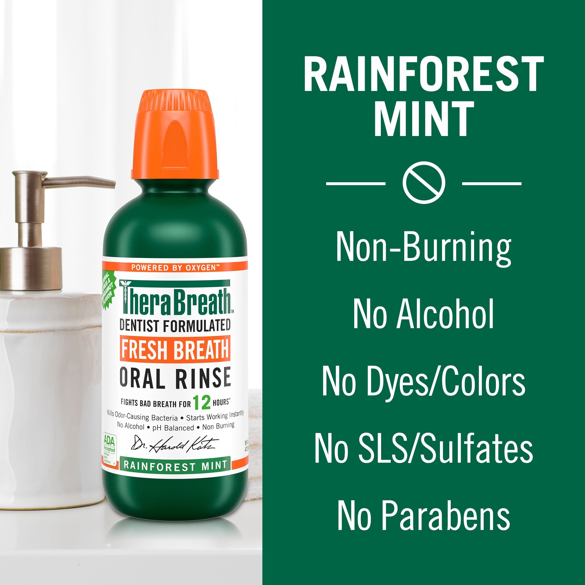 Fresh Breath Oral Rinse – Rainforest Mint – 16 OZ – 12 Pack (Save 15%)