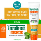 TheraBreath Deep Clean Toothpaste, Helps Fight Bad Breath, Fresh Mint – 2-Pack