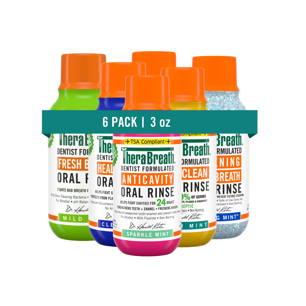 Travel-Size Mouthwash – TheraBreath Variety 6-Pack Bundle