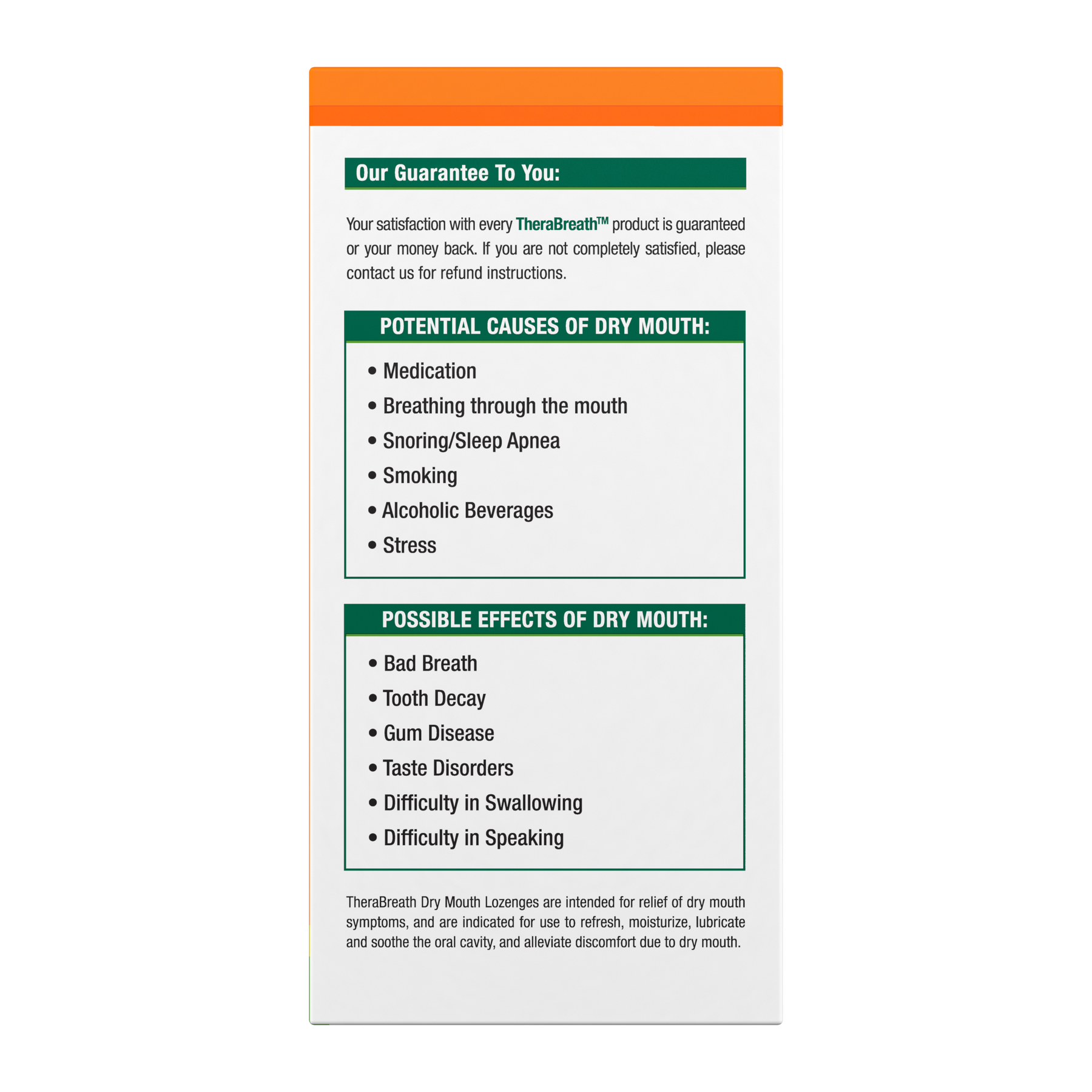 Dry Mouth Lozenges – Mandarin Mint – 24 CT