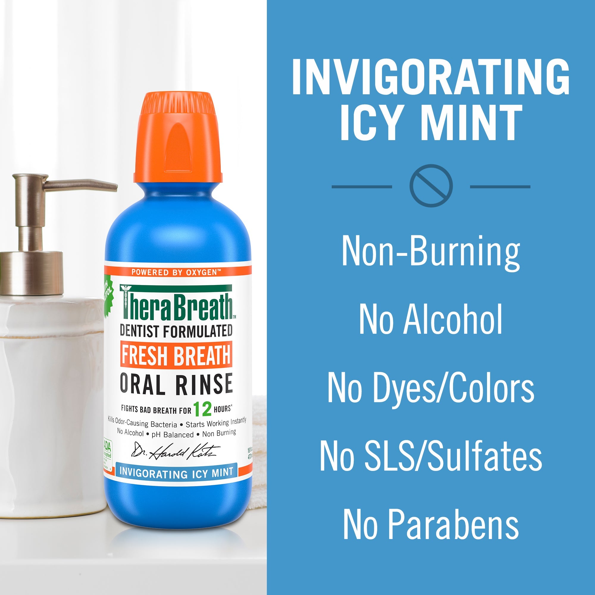 Fresh Breath Oral Rinse – Invigorating Icy Mint – 3 OZ – 8 Pack