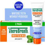 TheraBreath Whitening Toothpaste, Peroxide-Free & Anticavity, Dazzling Mint – 2-Pack